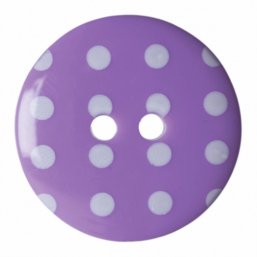 Hemline Polka Dot Buttons Lavender