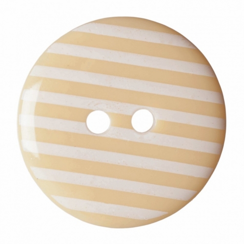 Hemline Round Stripe Buttons Cream