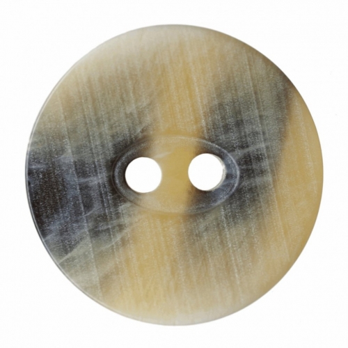Hemline Round Stripe Buttons Yellow