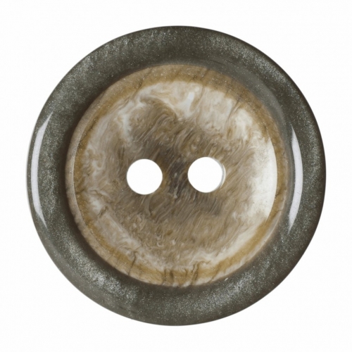 Hemline Round Plastic Buttons Olive Green