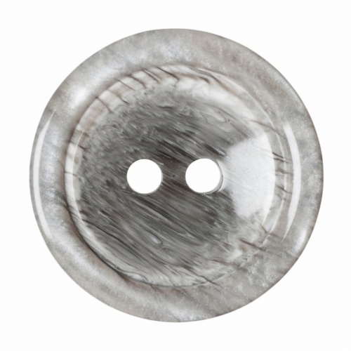 Hemline Round Plastic Buttons Grey
