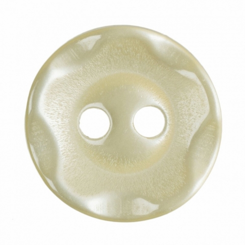 Hemline Round Plastic Buttons Yellow