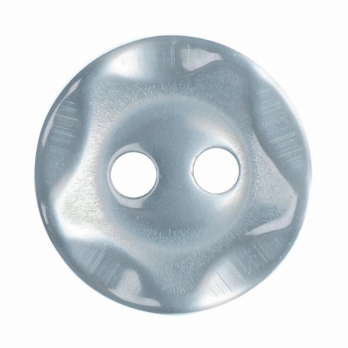 Hemline Round Plastic Buttons Baby Blue