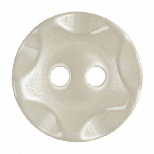 Hemline Round Plastic Buttons Cream