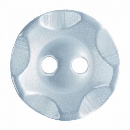 Hemline Round Plastic Buttons Baby Blue