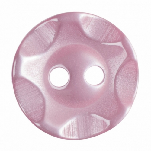 Hemline Round Plastic Buttons Pink