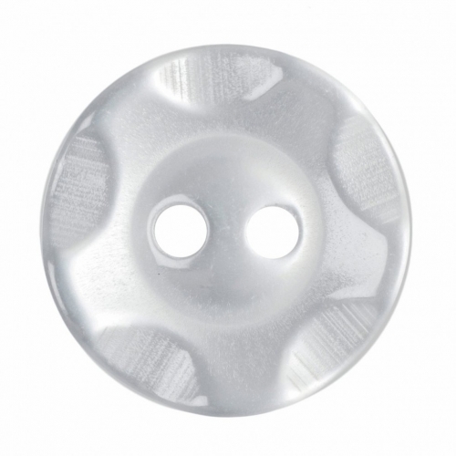 Hemline Round Plastic Buttons White