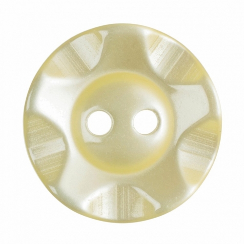 Hemline Round Plastic Buttons Yellow