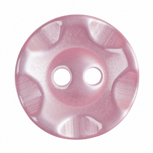 Hemline Round Plastic Buttons Pink
