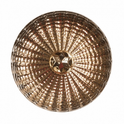 Hemline Round Textured Buttons Gold