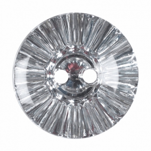 Hemline Round Plastic Buttons Clear