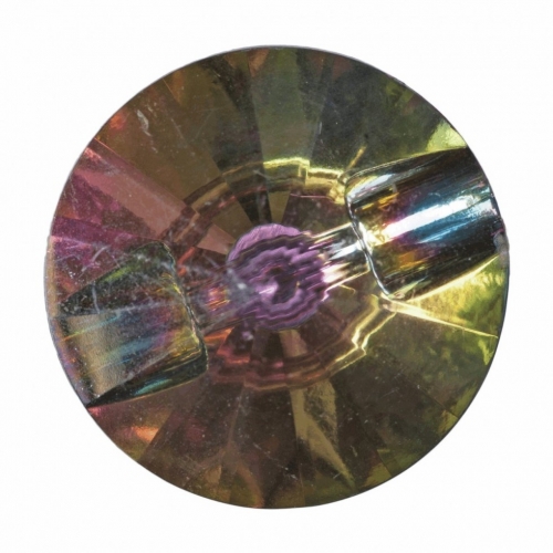 Hemline Round Faceted Buttons Multi