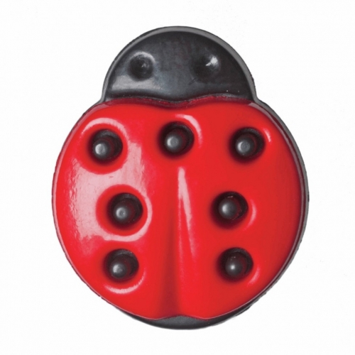Hemline Ladybird Shank Buttons Red