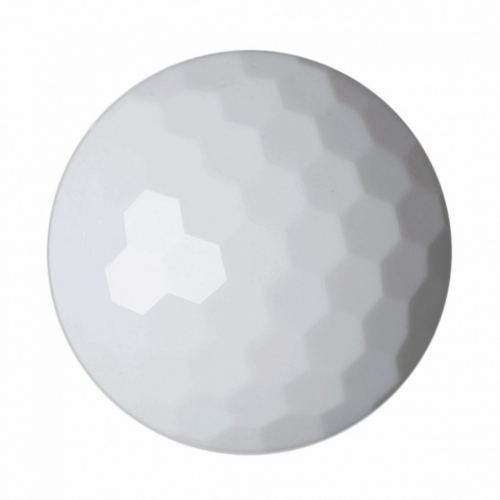 Hemline Round Faceted Buttons White