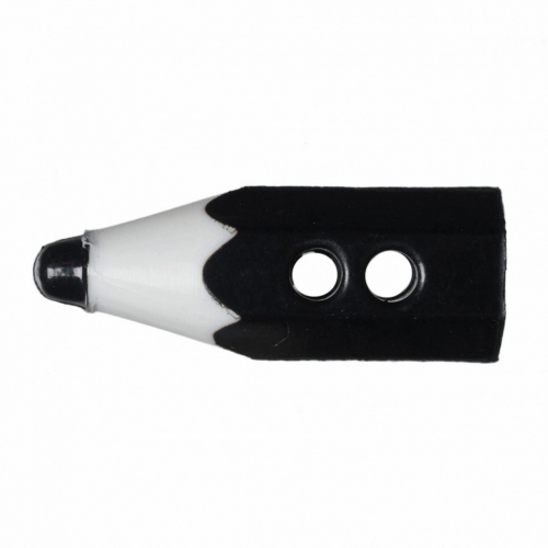 Hemline Pencil Crayon Buttons Black