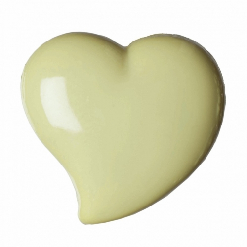 Hemline Plastic Heart Buttons Yellow