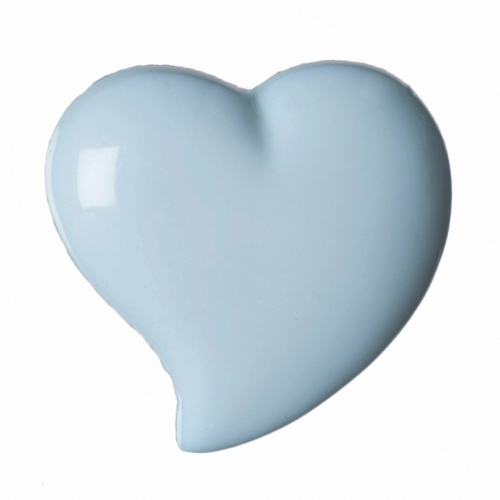 Hemline Plastic Heart Buttons Baby Blue