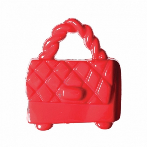 Hemline Handbag Purse Buttons Red
