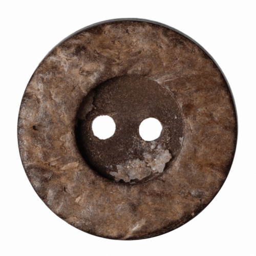 Hemline Round Plastic Buttons Brown