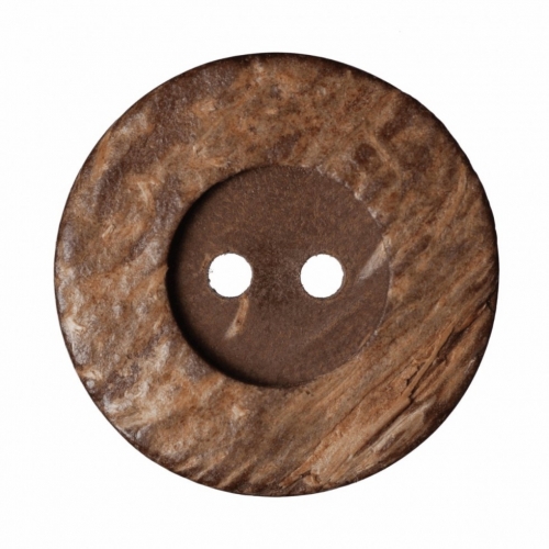 Hemline Round Plastic Buttons Brown