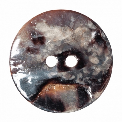 Hemline Round Shell Buttons Natural