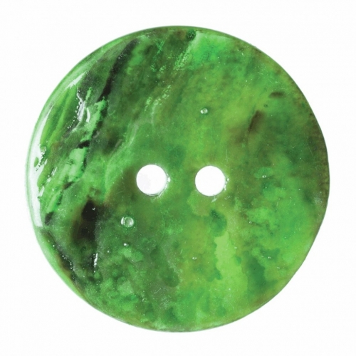 Hemline Round Shell Buttons Lime Green
