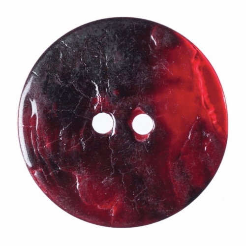 Hemline Round Shell Buttons Red