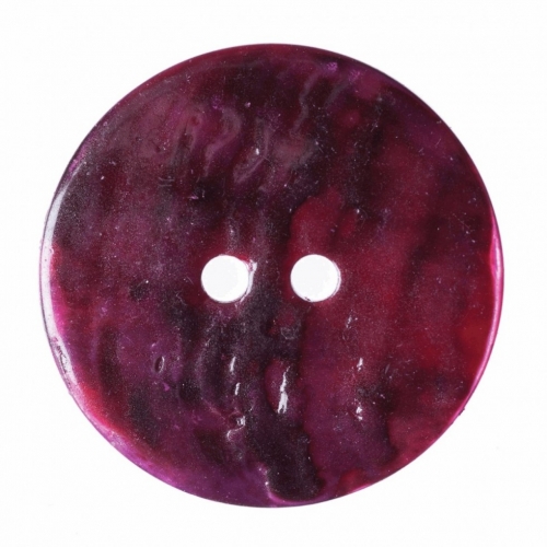 Hemline Round Shell Buttons Fuchsia