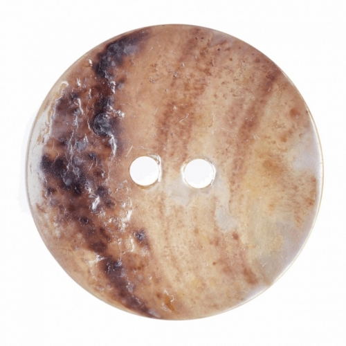 Hemline Round Shell Buttons Natural