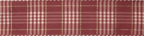 Berisfords Rustic Plaid Ribbon Dusky Pink