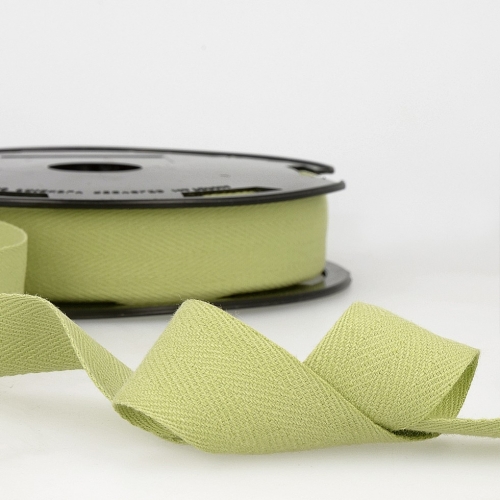 Stephanoise Cotton Herringbone Twill Tape Nile Green