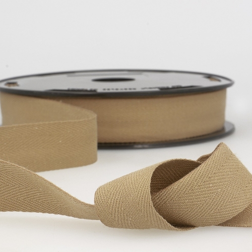 Stephanoise Cotton Herringbone Twill Tape Taupe
