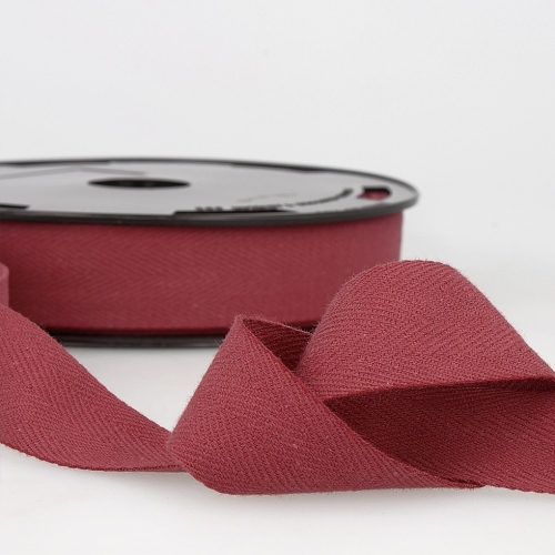 Stephanoise Cotton Herringbone Twill Tape Raspberry