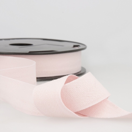Stephanoise Cotton Herringbone Twill Tape Baby Pink