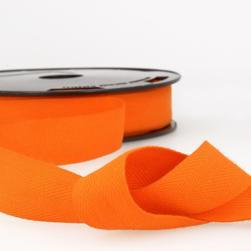 Stephanoise Cotton Herringbone Twill Tape Orange