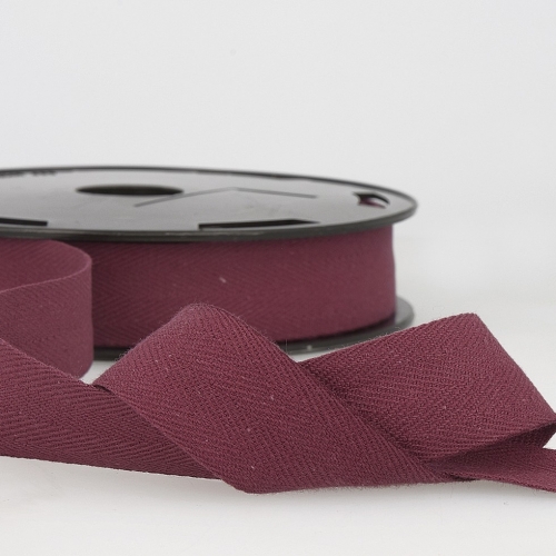 Stephanoise Cotton Herringbone Twill Tape Prune
