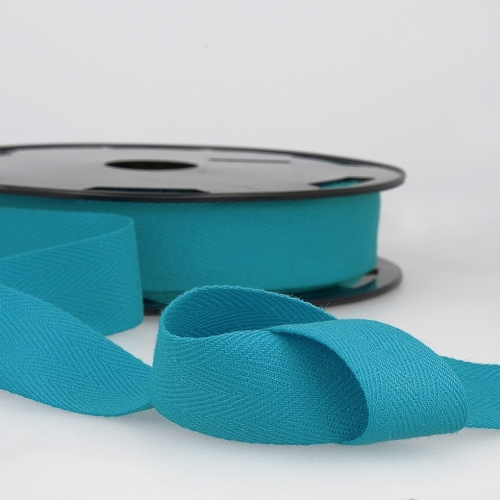 Stephanoise Cotton Herringbone Twill Tape Teal Blue