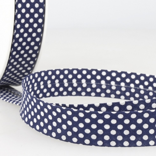 Stephanoise Dotty Bias Binding Tape Navy Blue