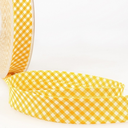 Stephanoise Gingham Bias Binding Tape Yellow