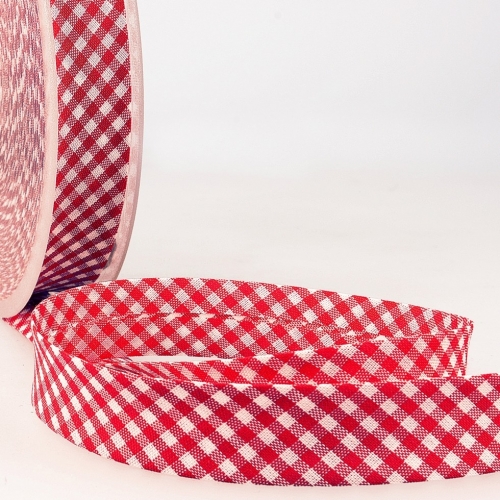 Stephanoise Gingham Bias Binding Tape Red