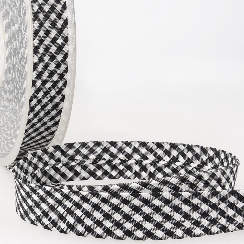 Stephanoise Gingham Bias Binding Tape Black