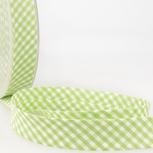 Stephanoise Gingham Bias Binding Tape Anise Green