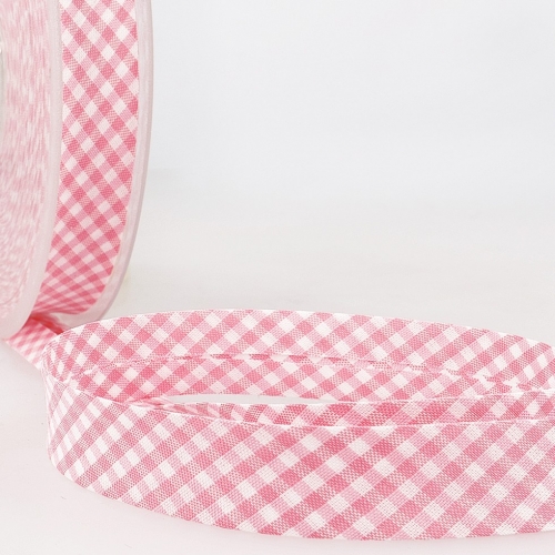 Stephanoise Gingham Bias Binding Tape Light Pink