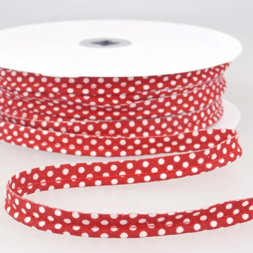 Stephanoise Polka Dot Flanged Piping Red