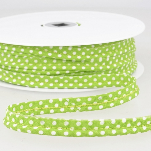 Stephanoise Polka Dot Flanged Piping Anise Green
