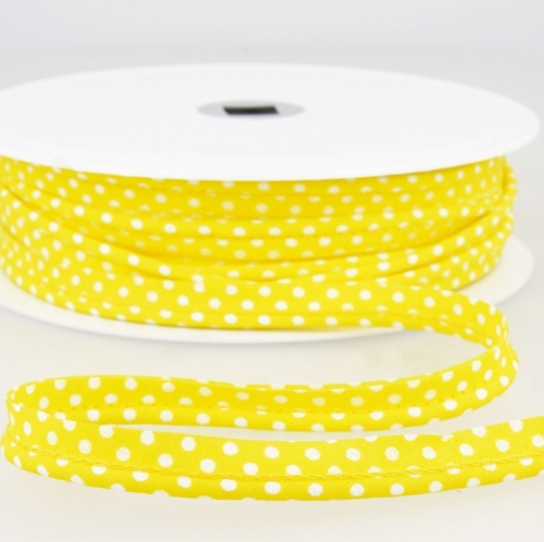 Stephanoise Polka Dot Flanged Piping Yellow