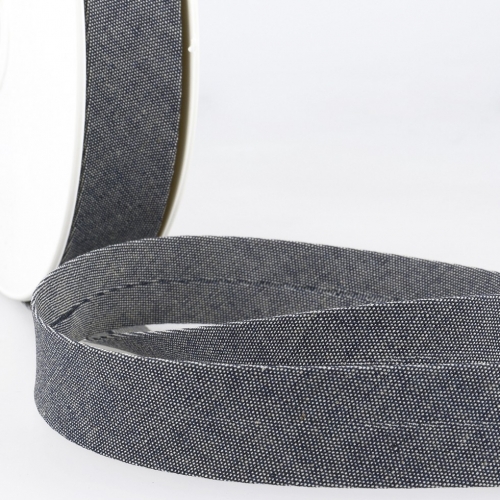 Stephanoise Denim Bias Binding Tape Grey