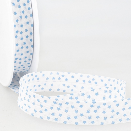 Stephanoise Stars Bias Binding Tape Light Blue