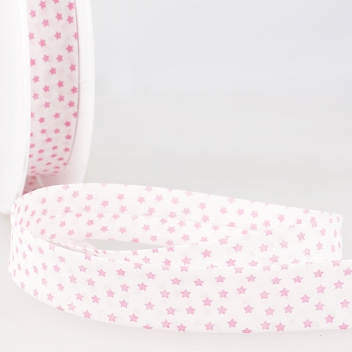 Stephanoise Stars Bias Binding Tape Light Pink