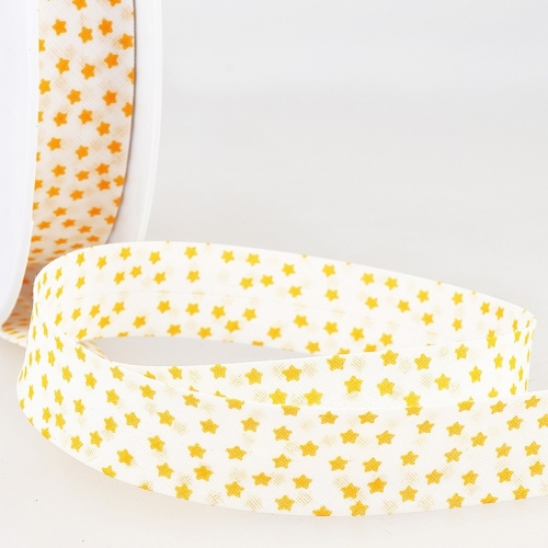 Stephanoise Stars Bias Binding Tape Yellow